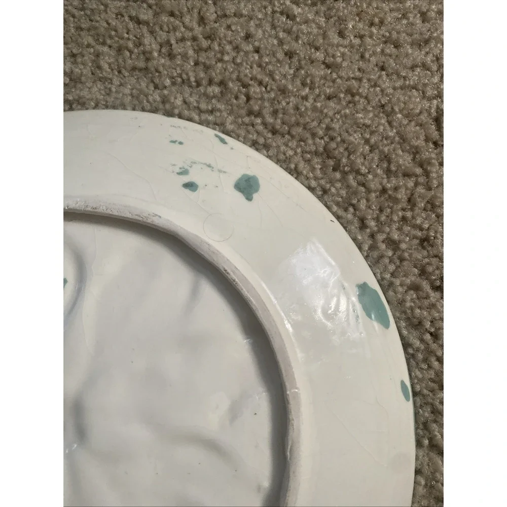 Ceramic Poinsettia Plate, Hand Painted 10